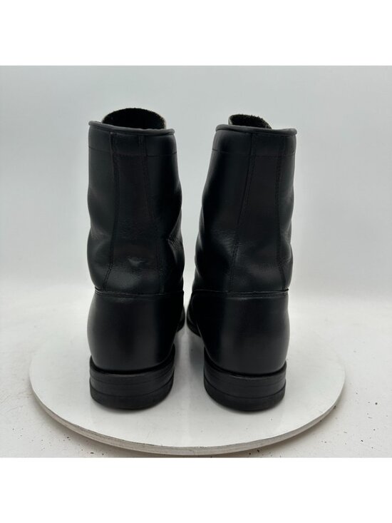 Justin Men Size 8E Black Leather Kiltie Fringe Lace Up Cowgirl Packer Boot main image 6